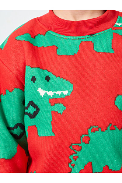 Styli Boys Dino Graphic Knit Sweaters