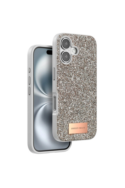 UnDePlus Apple iPhone 16 Case Glittery Shiny Silicone Bright Cover