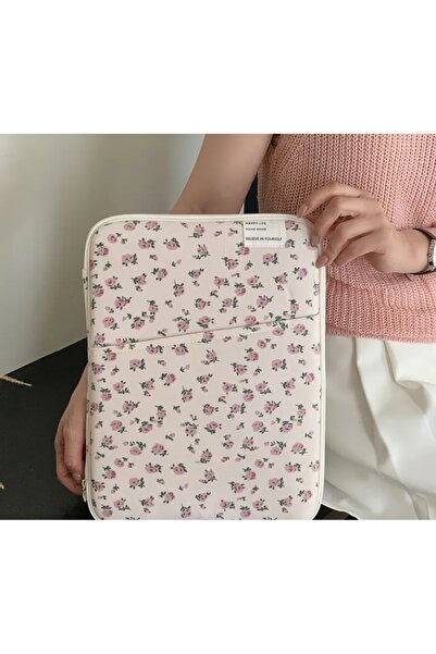 shika Çiçek Desenli Tablet Kılıfı Çok Fonksiyonlu Bölmeli | 10-11 inç uyumlu ...