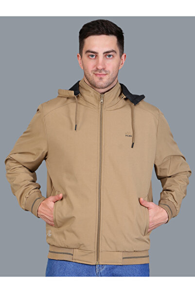 Fort Collins By Styli Men Brown Casual Hooded Jacket