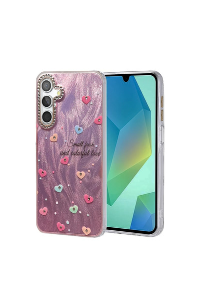 UnDePlus Samsung Galaxy A15 4g Case Colorful Shiny Embossed Pattern Blade Cover