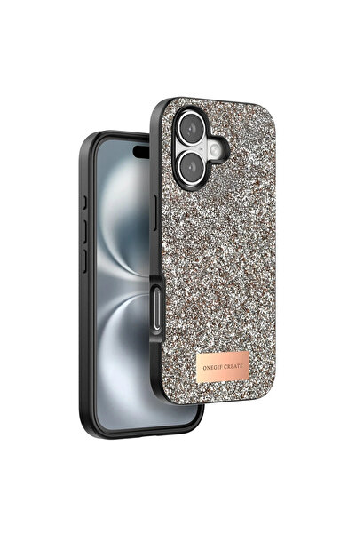 UnDePlus غطاء حماية لهاتف آيفون 16 بلس من آبل، غطاء سيليكون لامع وبراق