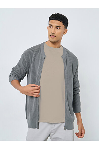 Styli كارديجان رجالي رمادي محبوك