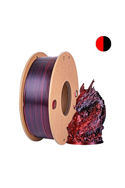 Choice3 خيوط حريرية من مادة PLA بثلاثة ألوان (أسود، أحمر، 250 غرام لكل لفة)، ...