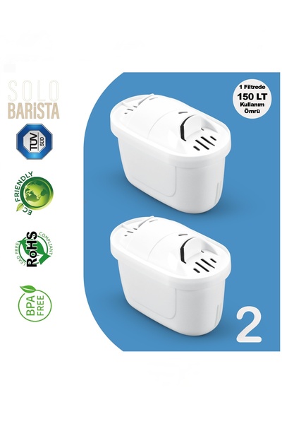 Solo Barista Jugg Uyumlu PurePro Su Arıtma Sürahi Filtresi 2 Adet