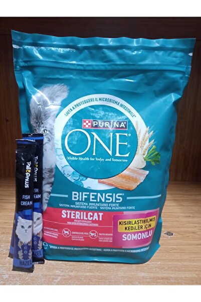 Pro Plan PURİNA ONE KISIRLAŞTIRILMIŞ SOMONLU KEDİ MAMA 800 GRAM +3 ADET 15 GRAM ŞEKERSİZ KEDİ ÖDÜLÜ SOMONLU