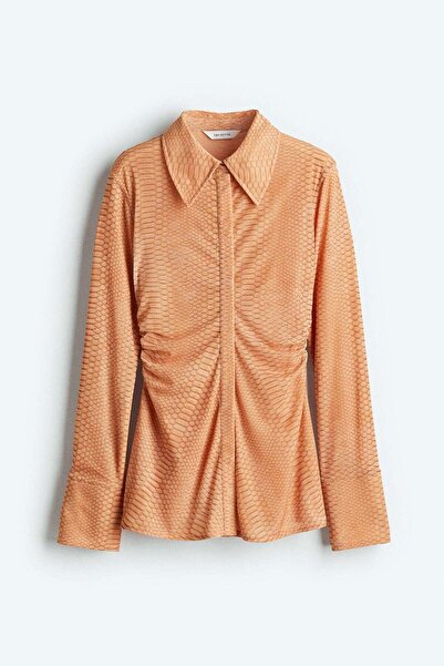 H&M Ruched mesh shirt