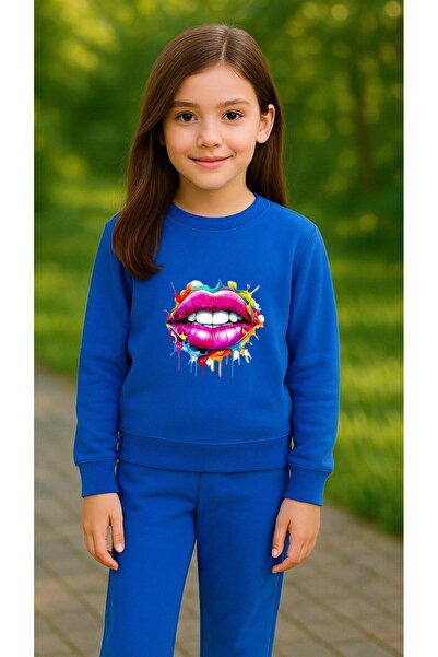playwear Φούτερ ομάδας με στάμπα LIP για κορίτσια και αγόρια, με λαιμόκοψη 3,...