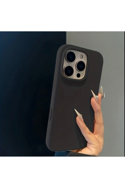 TSG CONNECT جراب سيليكون فاخر مصمم ليناسب هاتف آيفون بشكل مثالي. أسود