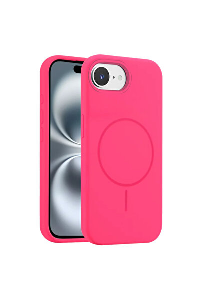 UnDePlus Apple iPhone 16E Kılıf Lansaman Silikon M-Safe Magnetik Şarj Jully K...