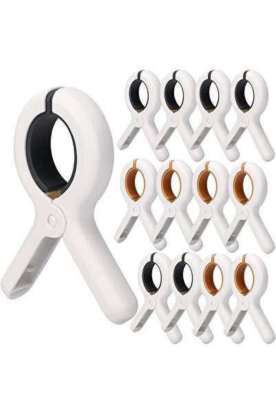 Arabest 12 قطعة من مشابك مناشف الشاطئ، مشابك قوية للأغطية، مشابك مقاومة للريا...