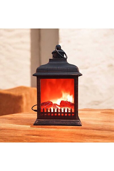 AHİRA Işıklı Alev Hareketli Led Hediyelik Gerçek Görünümlü Şömine Ölçü ( 27 x...