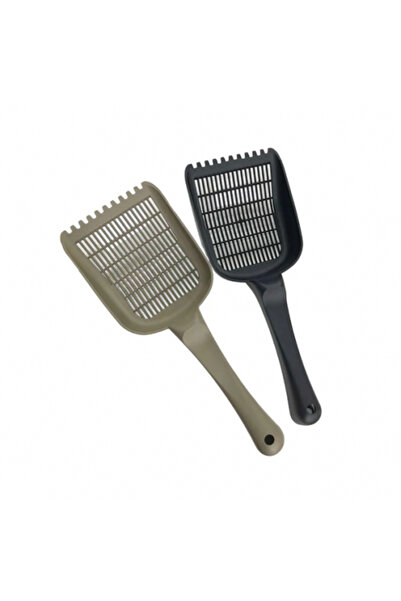 Bergamo مغرفة كبيرة سوداء اللون لتنظيف الرمل الناعم