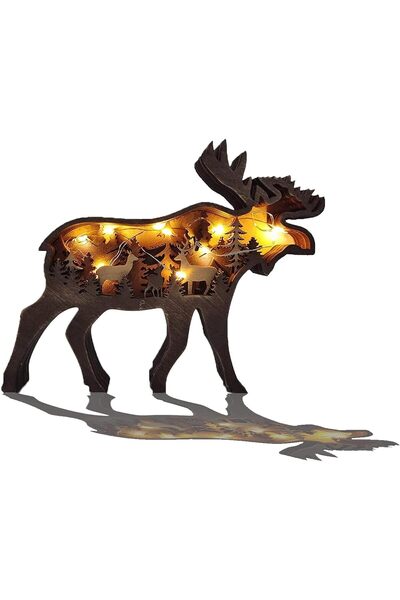 Arabest 3D Wood Carving Animals Lamp Home Decorative, Multi-Layer Wood Ideas,...