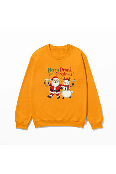 CANDLEMASTORE Merry Drunk I'm Christmas - سويت شيرت