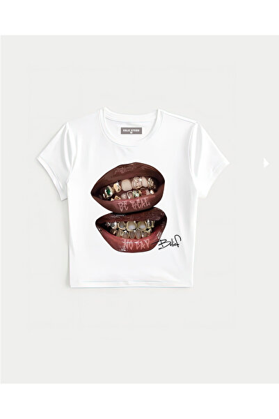 Kalic Studio Grillz Baby Tee White