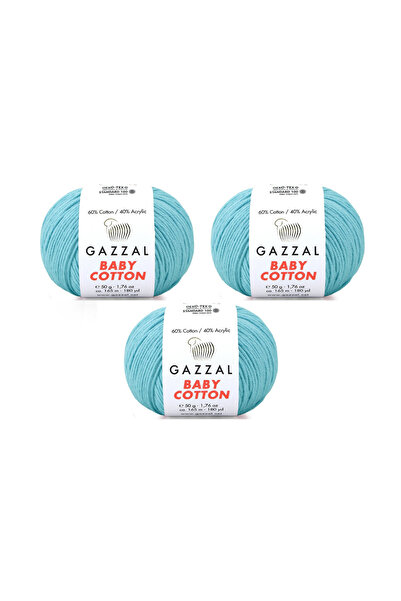Gazzal Baby Cotton Amigurumi Yarn 50 Gr. 3 Pieces 3451