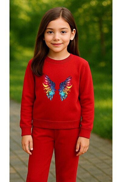playwear Hanorac de echipă cu imprimeu WING pentru fete și băieți, cu guler r...