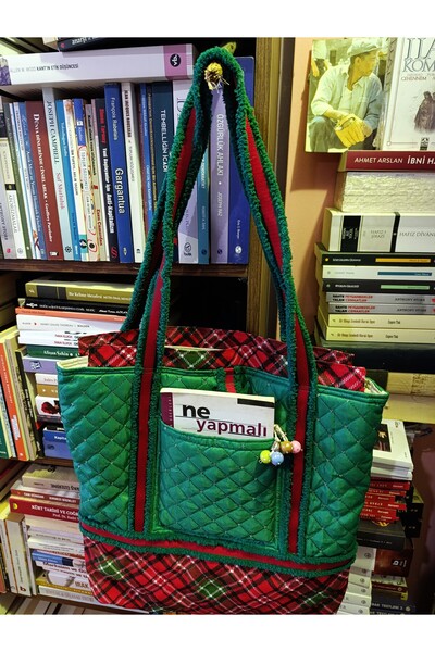 Mahfuz حقيبة مصنوعة يدويًا بالكامل للاستخدام اليومي، 2+1 حجرة وحجرة رئيسية، طول 45 سم، طول 38 سم، مقاس SK3