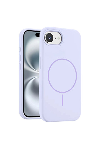 UnDePlus Apple iPhone 16E Kılıf Lansaman Silikon M-Safe Magnetik Şarj Jully K...