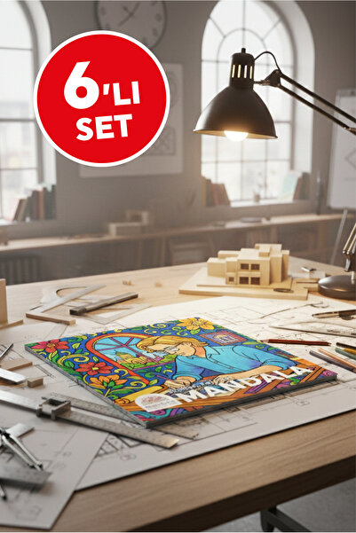 Art Terapi Mandala Yayınları YETİŞKİNLER İÇİN MANDALA BOYAMA KİTABI 6'LI SET