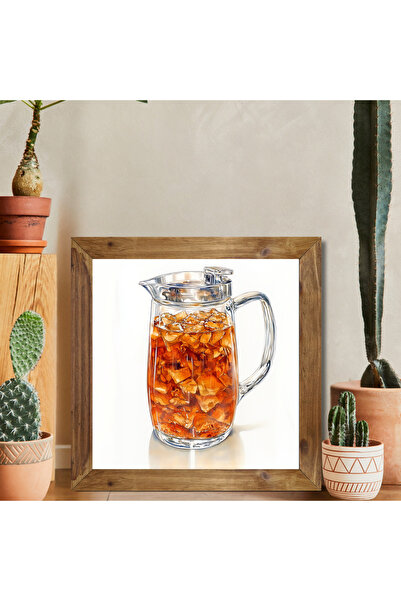 woodhomeworks One Piece Real Wood Framed Decor Pictură pătrată