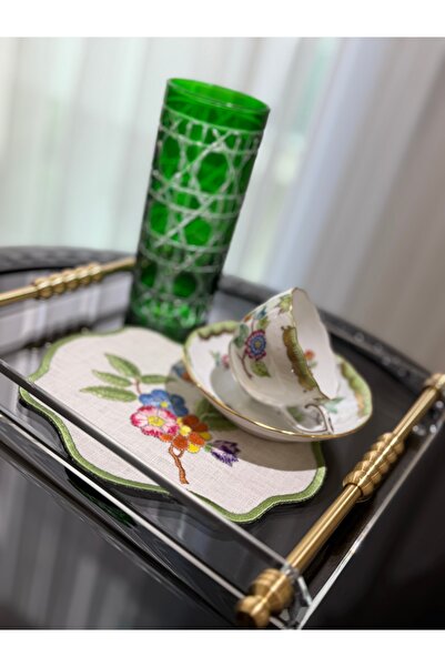 Ertürk maison Sivri kenar pirinç detay Pleksi tepsi