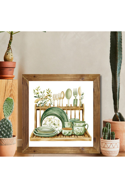 woodhomeworks One Piece Real Wooden Framed Decor Table Square