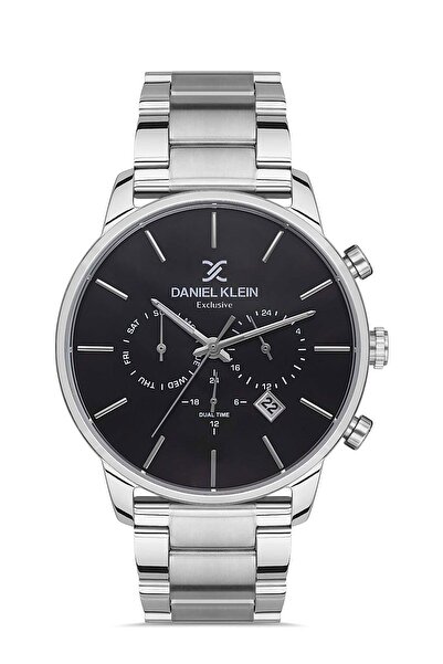 Daniel Klein 45 mm Indicators Active Men's Wristwatch with Black Dial Gray Co...