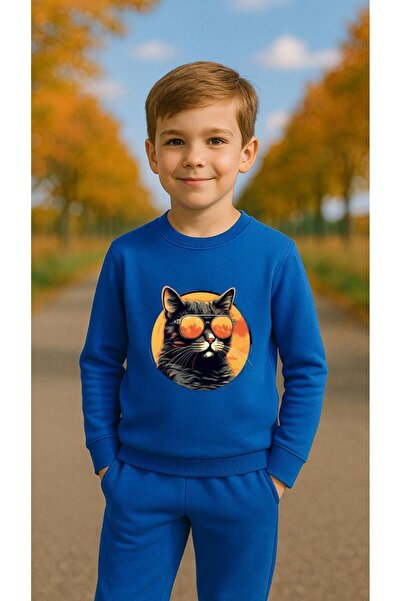 playwear Φούτερ ομάδας CAT V7 με στάμπα για κορίτσια και αγόρια, με λαιμόκοψη...