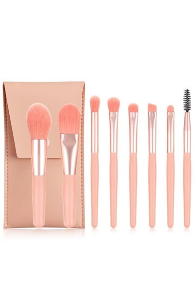 SELA Set of 8 Makeup Brushes, Glam Touch, Pink