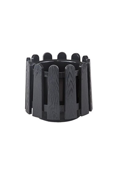 SERİNOVA Is02 İstanbul Saksı 2.6 Litre Siyah 2'li Set – İkili Set Modern Siya...