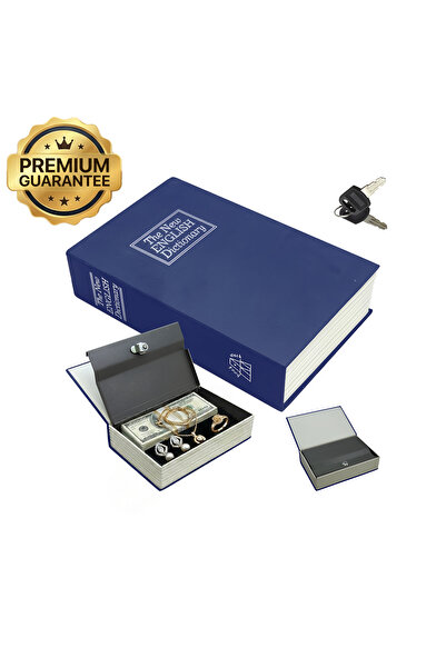 4Berry Kitap Şeklinde Gizli Çelik Kasa - Kilitli Para Kumbarası ve Değerli Eş...