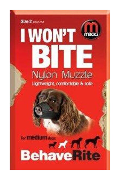 Mikki كمامة للكلاب من النايلون من BehaveRite، مقاس 2
