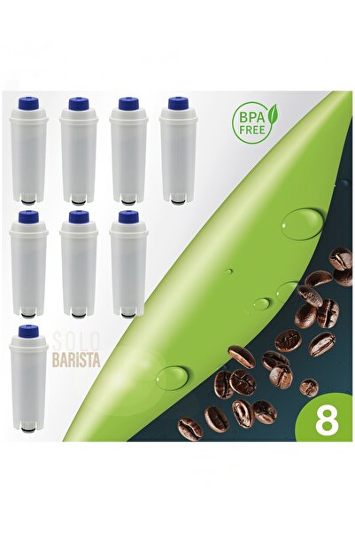 Solo Barista فلتر تنقية المياه المضاد للتكلس لماكينة القهوة ديلونجي، 8 قطع