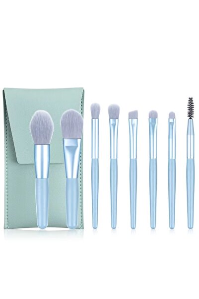 SELA Set of 8 Make-up Brushes, Glam Touch, Blue