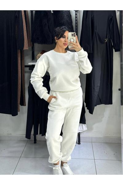 inci bayan giyim Women's 3-Ply Circular Neck Shard Fleece-Lined Fman Team