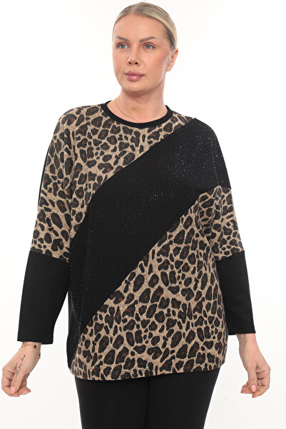 QRUVAZE Plus Size Modal+Jacquard Stone