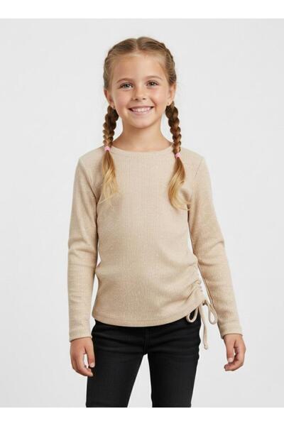 miaras baby Girl's Stone Embellished Gathered Blouse