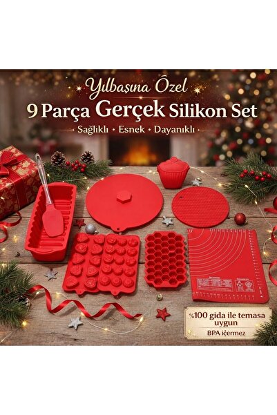 CKM silikon طقم عيد الميلاد من السيليكون مكون من 9 قطع