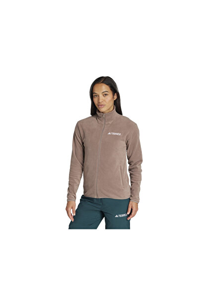 adidas W Terrex Mt Ess Fz Fl Women's Outdoor Jacket Brown
