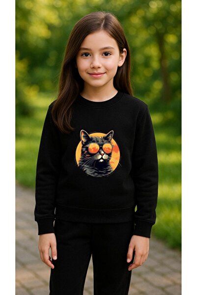 playwear Φούτερ ομάδας CAT V7 με στάμπα για κορίτσια και αγόρια, με λαιμόκοψη...