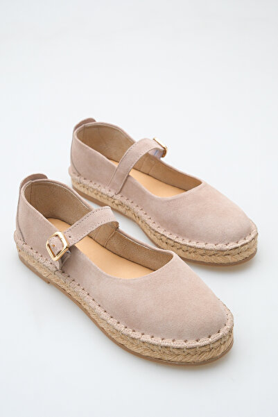 STARK SHOES Kadın Hakiki Deri Süet Baret Tokalı Espadril