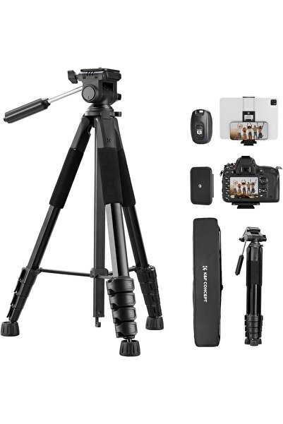 K&F CONCEPT Camera Tripod, 75" Lightweight Portable Travel Outdoor DSLR Tripo...
