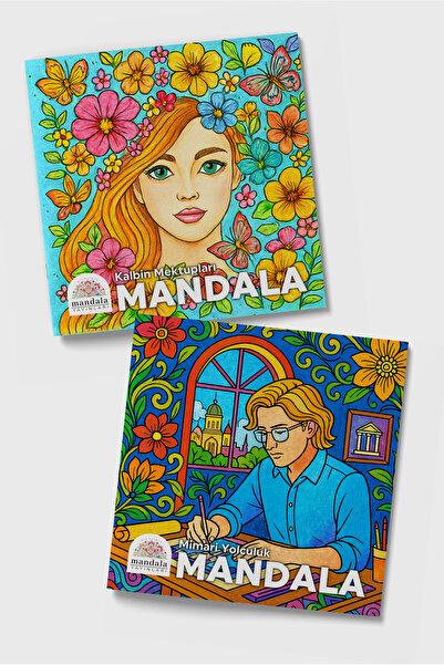 Art Terapi Mandala Yayınları YETİŞKİNLER İÇİN MANDALA BOYAMA SET 2'Lİ