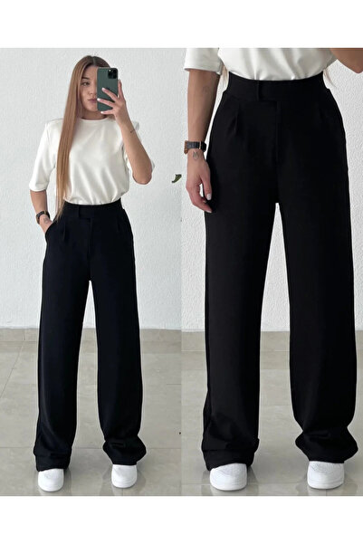 motina Morena Femei talie înaltă Velcro Talie pantaloni palazzo 2026