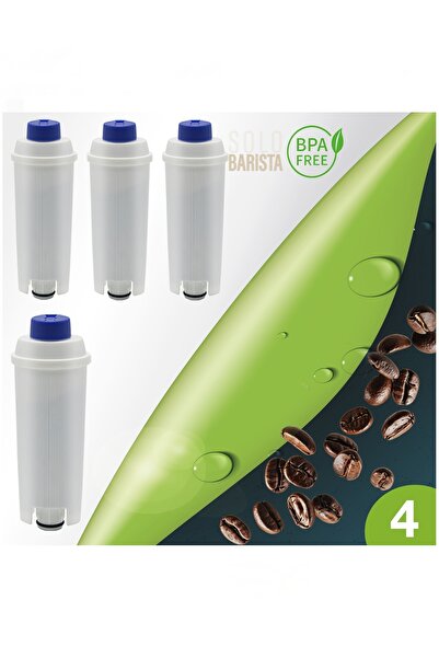 Solo Barista فلتر تنقية المياه المضاد للتكلس لماكينة القهوة ديلونجي، 4 قطع