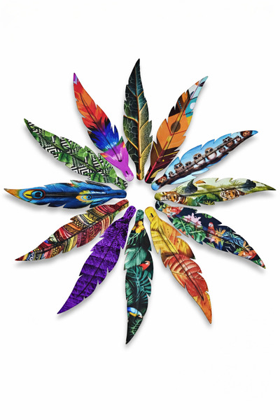 MORMEYDAN Yaprak Formda Çok Renkli Ahşap Çubuk Tütsülük