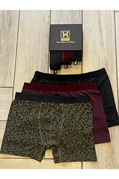 HED Erkek Bokser Nefes Alabilir Pamuklu Kumaş 3 lü set