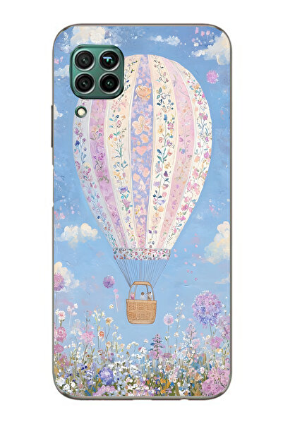 Manitoba Huawei P40 Lite Uyumlu Baskılı Yumuşak Silikon Şeffaf Telefon Kılıfı